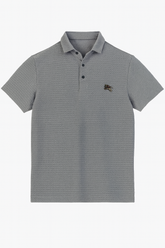 Men’s Imported Gray textured polo Tee